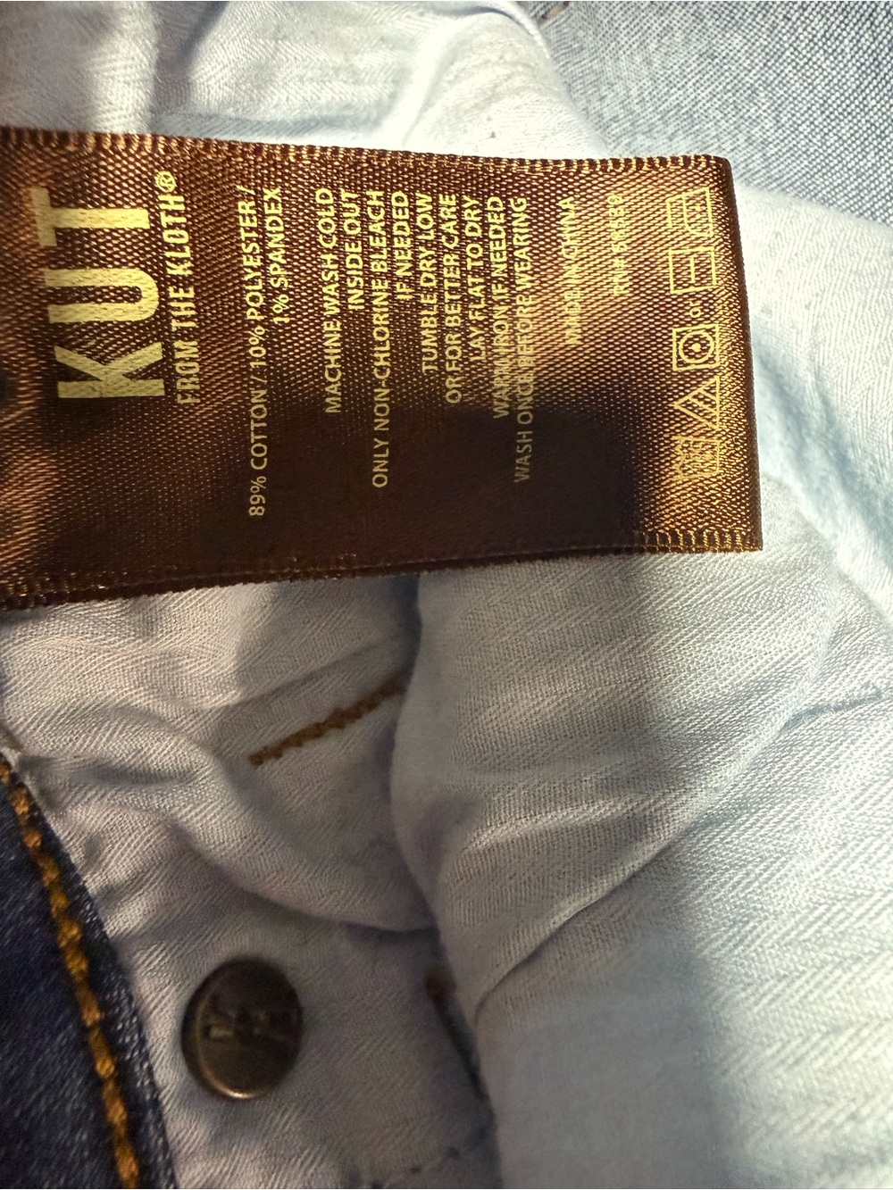 Kut from the Kloth Straight-Leg Catherine Boyfriend Jeans in Indigo Size 12 - Picture 7 of 7